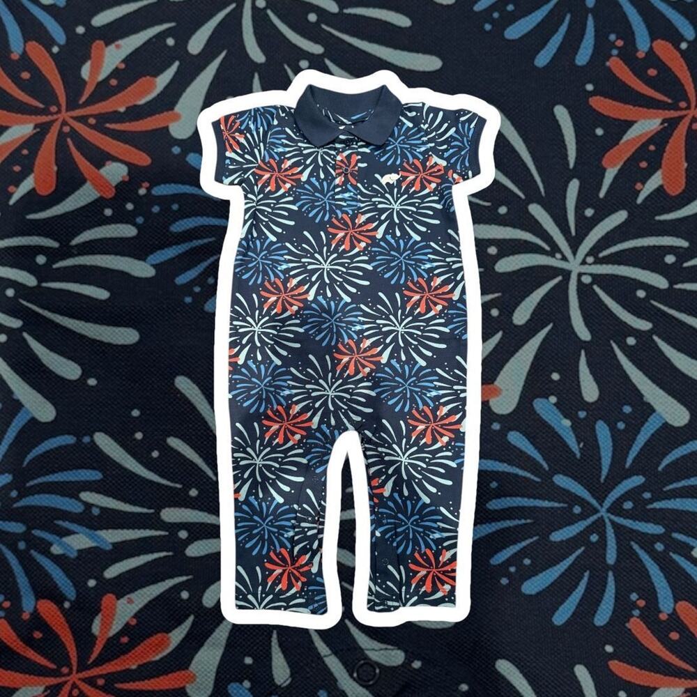 Monica + Andy Fireworks Romper 2T